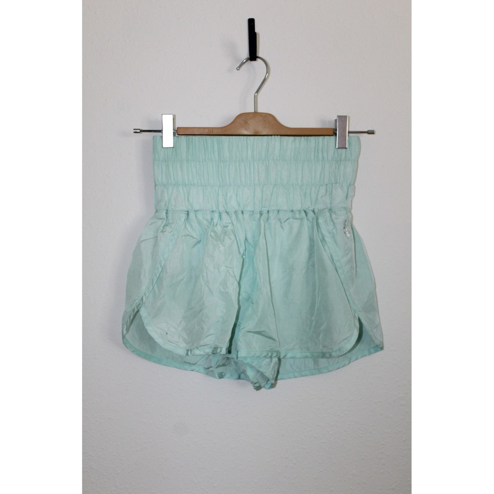 Free People FP Movement The Way Home Shorts Mint Green High Rise Small Aqua
